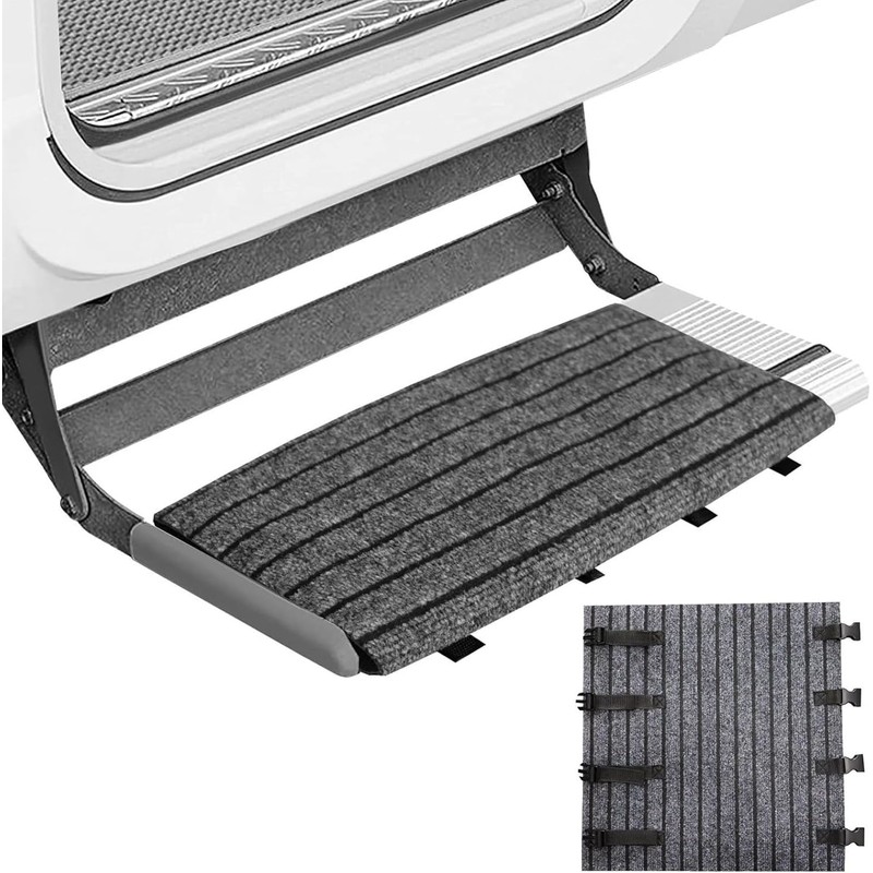 WADY RV Step Covers Non-Slip with Adjustable Buckle, Double-Layer Backing