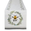 DII Bumblebee Checkered Kitchen Collection, Reversible Table Runner, 14x108, Bee