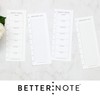 BetterNote Skinny Menu Grocery List Refills for Disc Notebooks, Fits