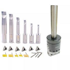 iCarbide 5/8 SHANK BORING HEAD 2INCH PLUS 1/2 Boring Bar 6pcs Set (Inserts included) 1/2" -2"