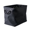 DII Collapsible Variegated Polyester Storage Bin, Large, Black