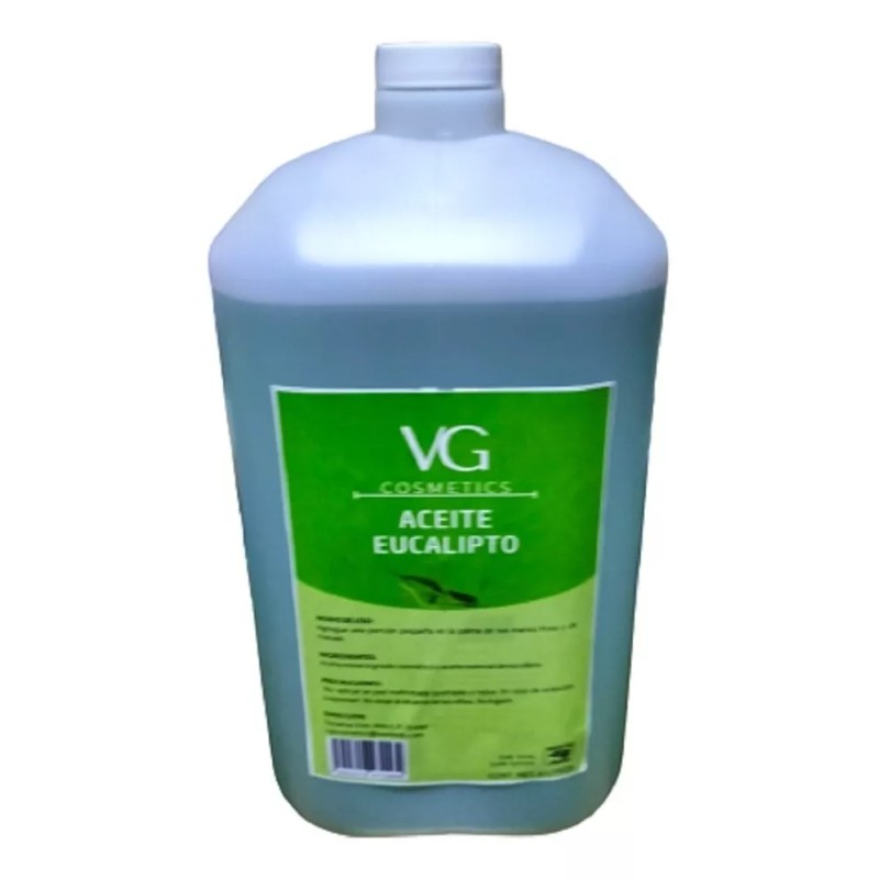 VG COSMETICS Aceite Masajes Eucalipto Corporal Profesional Spa 4 Litros