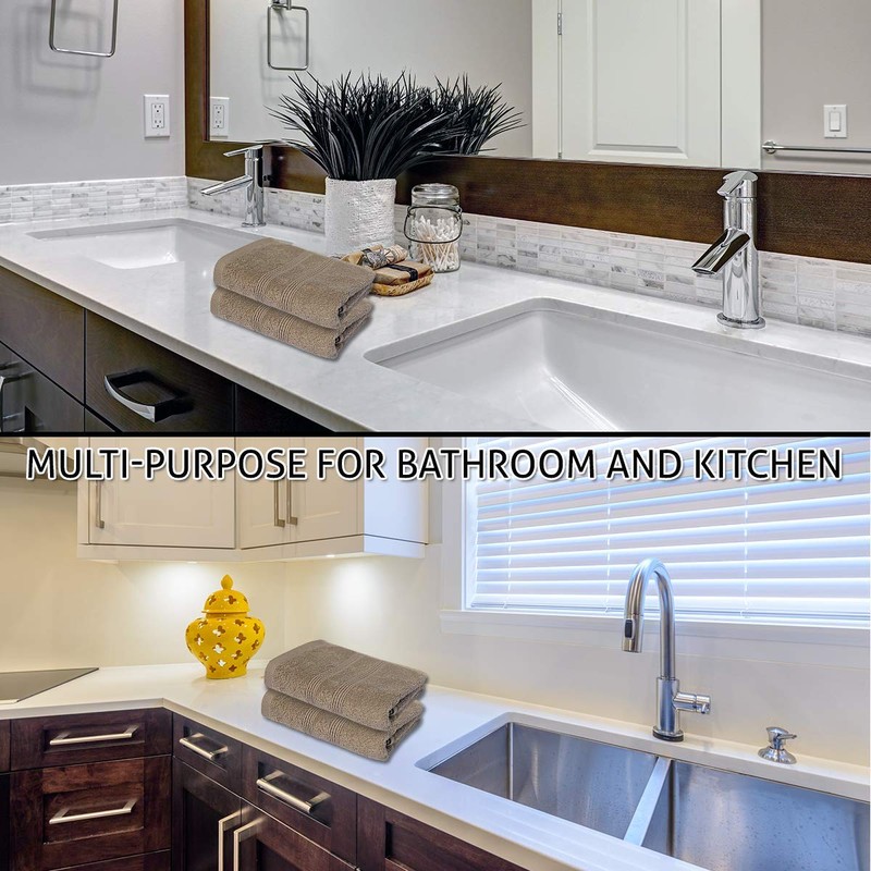 Makooz Bathroom and Kitchen 2 Pc Hand Towels Pack -