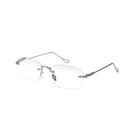 TERAISE Frameless Metal Reading Glasses for Men/Women Blue Light Blocking -Rimless Fashion Comfortable Computer Eyeglasses