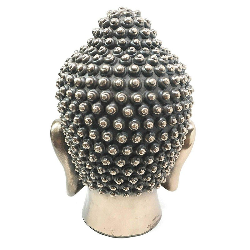 Buddha Head Bronze Statue Figurine New