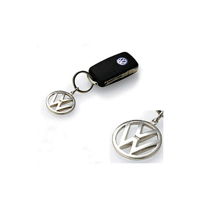 Volkswagen Metal Key Chain Keyring Fob Silver