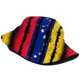 Venezuela Flag Bucket Hat Wide Brim Sun Protection Hat Boonie Hats Fishing Hiking Outdoor Venezuelan Hats for Men Women