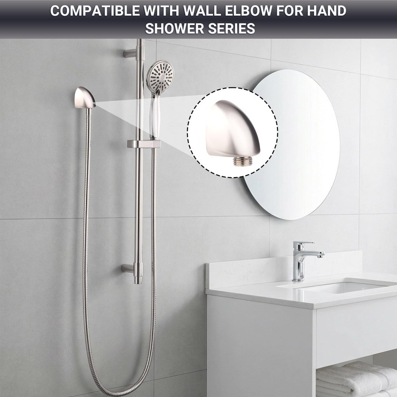 Faucet Wall Mount Supply Elbow for Delta Hand Held Shower,