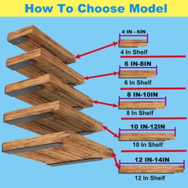 Neevolve Floating Shelf Bracket, 10 Inch 6PACK Black Heavy Duty Shelf Bracket,Hidden Shelf Brackets 1/5 in Thick,L Brackets Support for Shelves,Suitable for Kitchen, Study Or DIY,Holds Over 160lb+