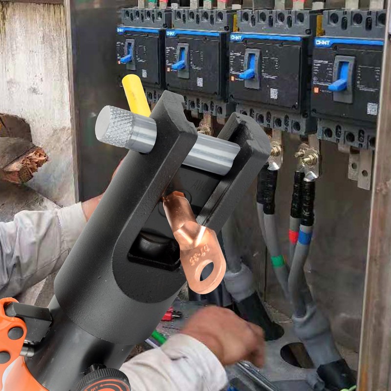 HZLZRZ Hydraulic Crimping Tool 12 Tons, Range 8AWG-4/0AWG(250MCM), Hydraulic Cable