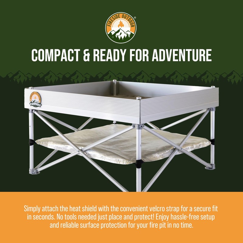 Fireside Outdoor Replacement Heat Shield 24"x24" - Firepits for Outside,