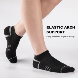 COOPLUS 12 Pack Men's Athletic Ankle Socks Cushioned Running Breathable Low Cut Casual Socks