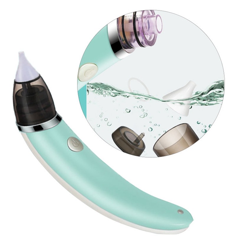Electric Baby Nasal Aspirator Silicone Green Powerful Infant Booger Suction
