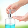 Clear Soap Dispenser with Rust Proof Pump, Waterproof Labels (2