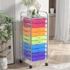 OFFICEJOY Storage Cart, Rolling Utility Cart with 10 Drawers, Portable