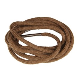 Collonil 1 Pair of Shoelaces - Round - Thin - Diameter 2.0 mm Lengths (120 cm, Medium Brown), mid-brown