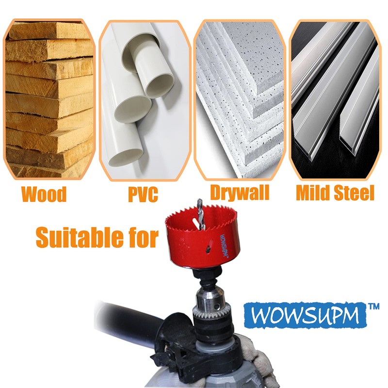 WowSupM 80 mm HSS Bi Metal Hole Saw cutter for