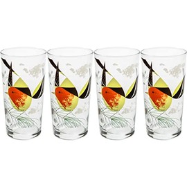 Charley Harper Glasses Western Tanager (Set of 4)