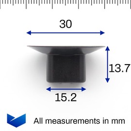 VVO Fasteners Plastic Engine Heat Shield or Insulator Mounting Clip, Black (Pack of 10)