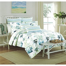 Nicole Miller Collection Summer Fish Seaside Cottage (King 3-pc Quilt Set)