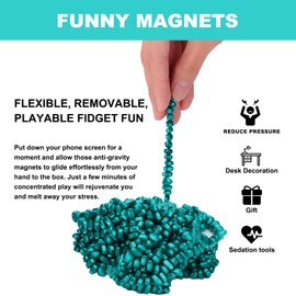 530+pcs Ferrite Putty Fidget Toys for Adults - Stress Relief & Anxiety Management - Ideal Desk Accessories for Office Use (Green)