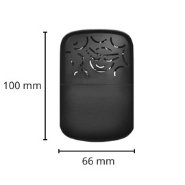 A-ONE Black Hand Warmer+ 2 PCS Replacement Platinum Catalyst Pad-Refillable Metal Pocket Hand Warmer-for Skiing Outdoor Activities Winter Season