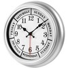 JENLYSTIME 12 Inch Retro Wall Clock,Classic Day of The Week