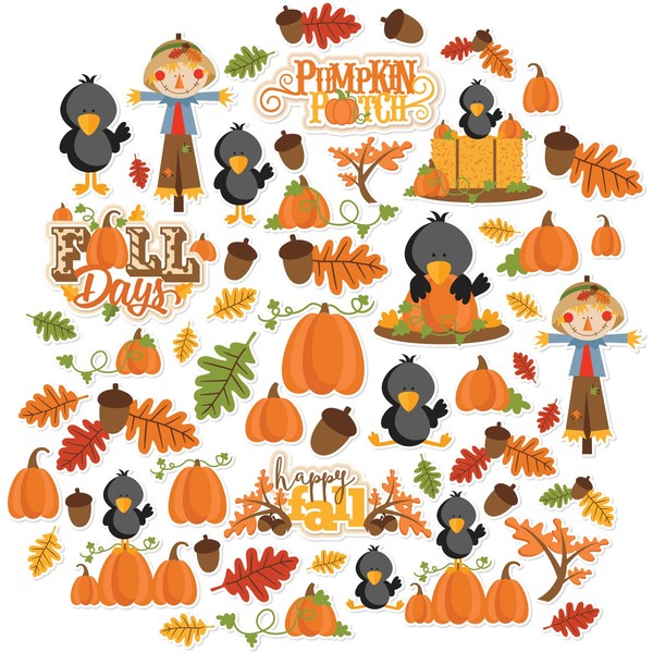 Paper Die Cuts - Fall Days - Over 60 Cardstock