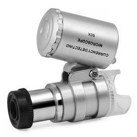 Accessotech Mini 60x Jewellery Loupe with Light Magnifier Microscope Hallmarks Engraving