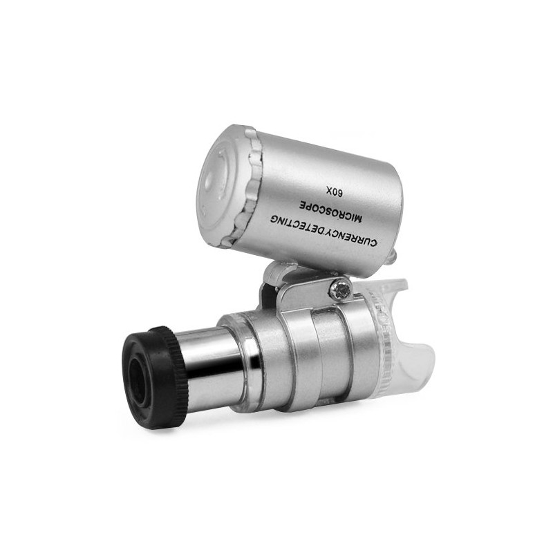 Accessotech Mini 60x Jewellery Loupe with Light Magnifier Microscope Hallmarks