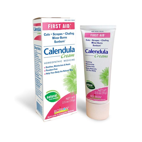 Boiron Calendula, 2.5 Ounce, Topical First Aid Cream for Cuts, Scrapes, Chafing, and Sunburn