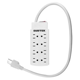 Surtek Barra multicontacto 8 entradas, 15 A