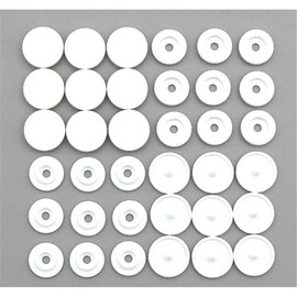 20 Sets T5 Resin Plastic Snaps Buttons Snap Fasteners Press Studs for Clothing DIY (24# White, T5)