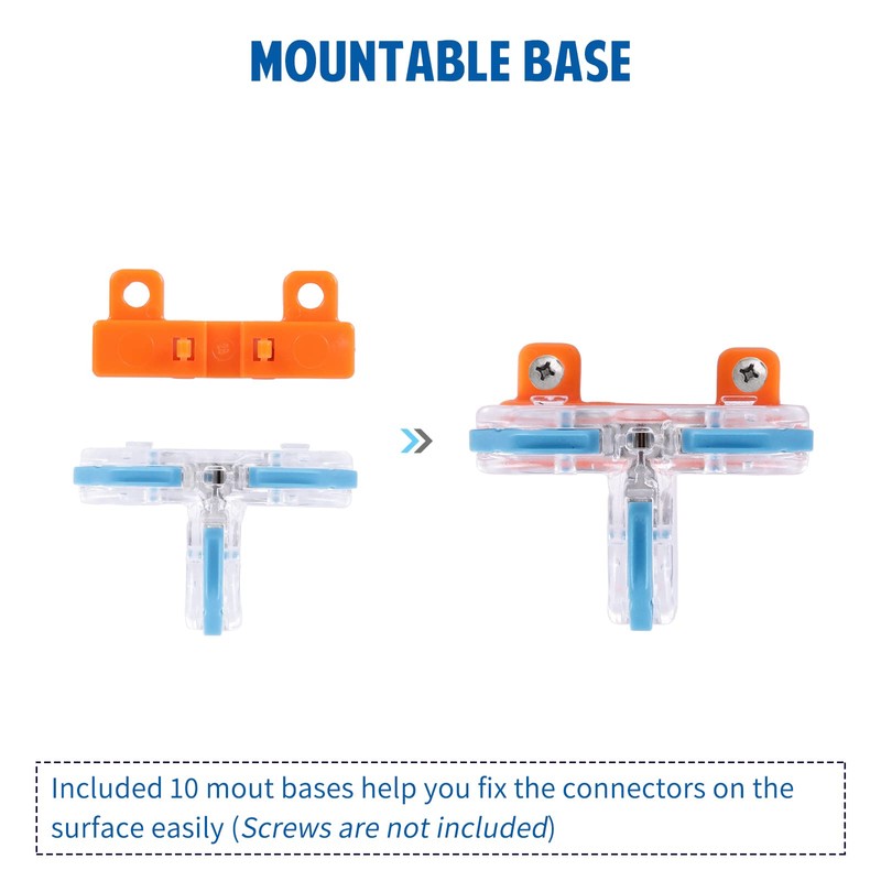 Brightfour T Tap Connectors for AWG 28-12, Lever Wire Connectors