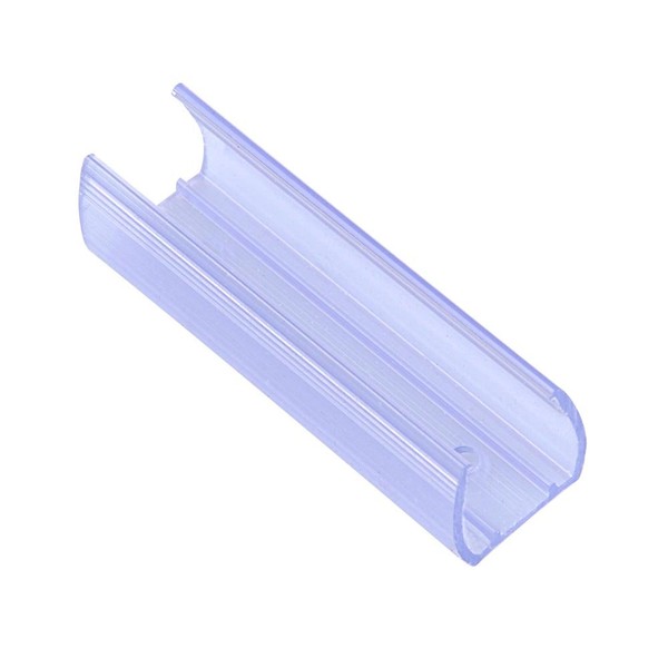 DELight 50pcs 2" Channel Mounting Holder Accessories Clear PVC Acc for 9/16" LED Neon Flex Strip Light 8' Total Length