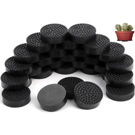 Yesland 30 Pack Rubber Pot Feet - 1.8 Inch Non-Slip Solid Rubber Pots Risers Invisible Plant Risers for Patios, Decks, Gardens and Floor
