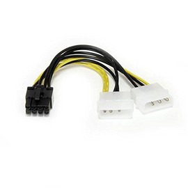 StarTech 6in LP4 to 8 Pin PCI Express Video Card Power Cable Adapter LP4PCIEX8ADP