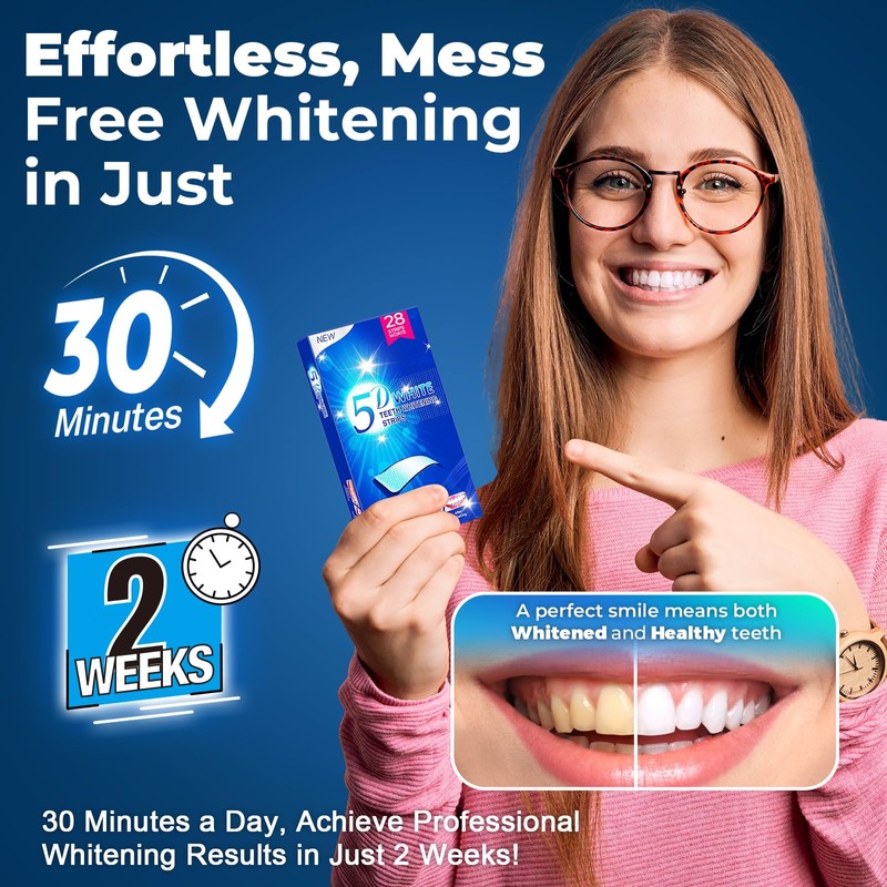 TeethBliss TeethBliss Teeth Whitening Strips: 28Pcs Whitening Strips, Enamel Safe,