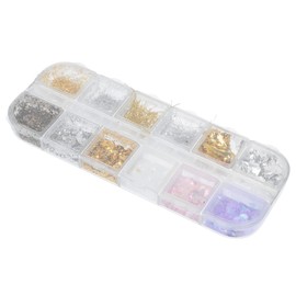 Minkissy Nail Gold Foil Filaments Opal Powder Nail Art Decors for Designs Safe and Materials