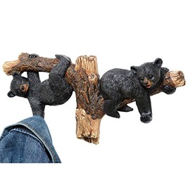 Black Bears on Branch Wall Hooks