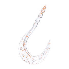 Daiwa Lure, Kohga Worm, Tamagami Turbo Single Curly, 3.6 in (9.1 cm) Dot Yellow Glow Orange