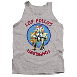 LOGOVISION Breaking Bad Los Pollos Hermanos Unisex Adult Tank Top,Los Pollos Hermanos Grey, Large