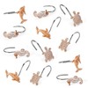 WEWIVODA Seashell Shower Curtain Hooks, 12Pcs Decorative Anti-Rust Shower Hooks,