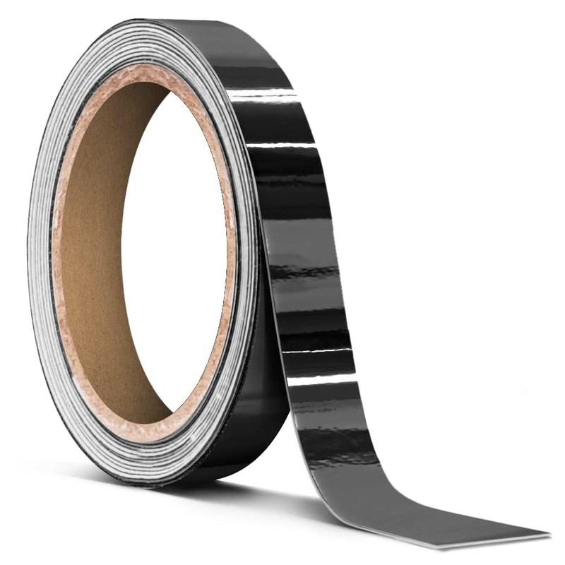 VViViD Black Mirror Chrome Air-Release Adhesive Vinyl Pinstripe Tape Roll
