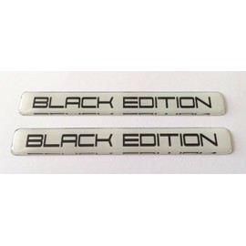 Gelz 2 x Black Domed Car Decal