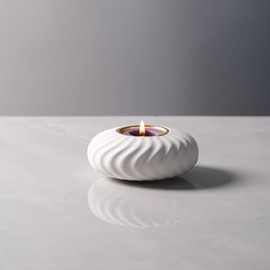 ICNBUYS Twizzle Twist Tealight Holder, Decorative Tealight Holder for Table Display, Unique Home Décor Aesthetic, Housewarming Gift, Spiral Sculpture Tealight Candle Stand Height 1.6 inches Cement