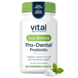 Vital Nutrients Pro-Dental Probioticos Masticables 90 Mints Suplemento Dietetico Soporte Bucal Aliento Fresco Salud Oral y Equilibrio Microbiota Oral