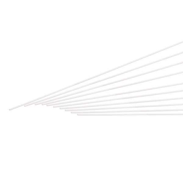 QUARKZMAN ABS plastic rod, round, solid white rod, 0.5 mm