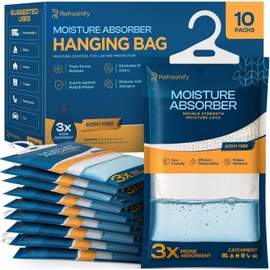 Moisture Absorbers and Humidity Absorber Bags for Closet - 10 Pack High-Efficiency Moisture Absorber and Humidity Packs for Home, Moisture Bags and