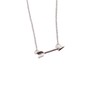 Tiny Horizontal Arrow Necklace, New Direction (Silver Tone) Miss Fit